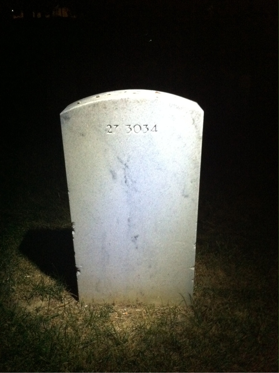 Back of headstone — Charles Minor