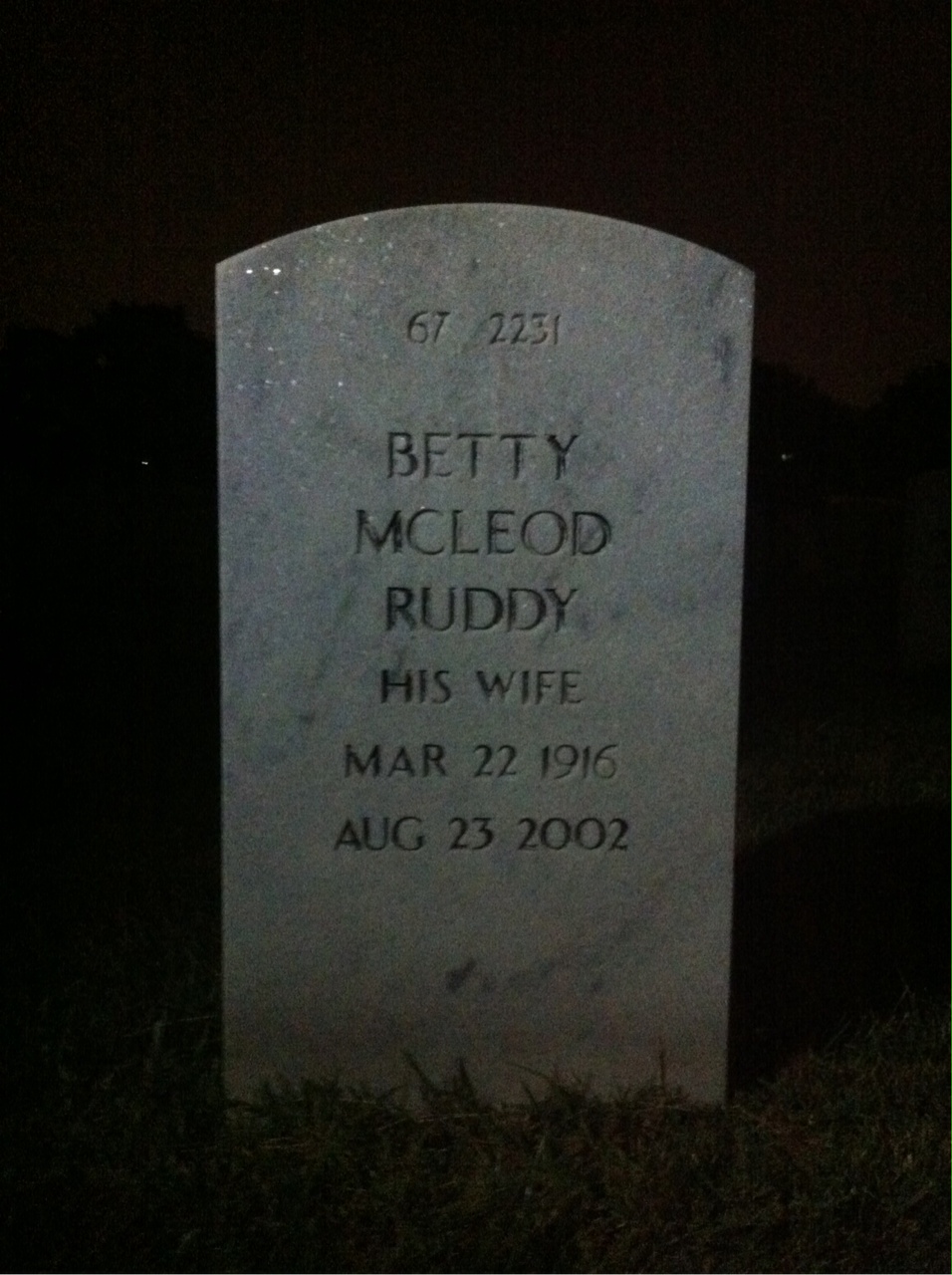 Back of headstone — George J Nilles