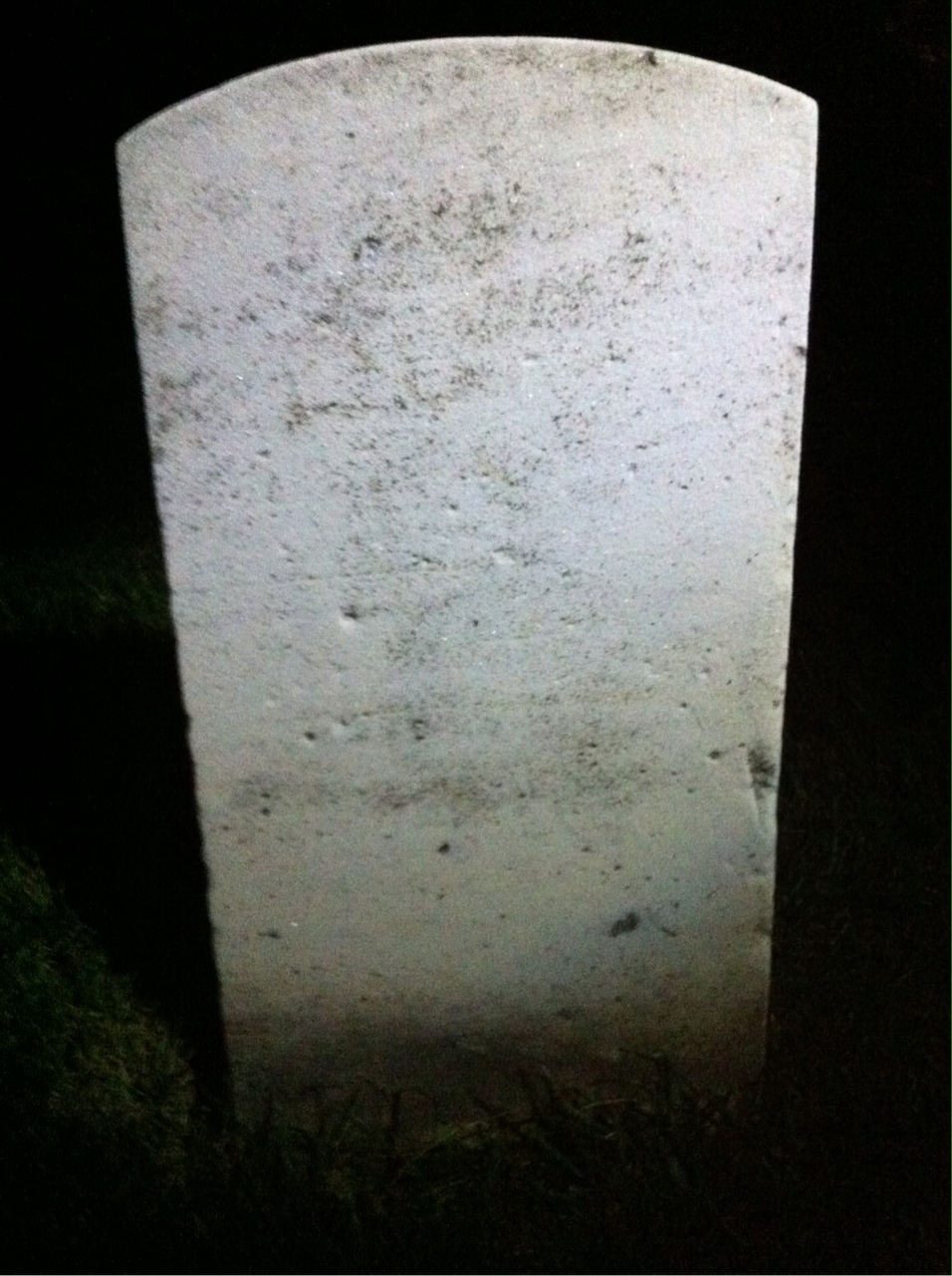 Back of headstone — Henry Myers