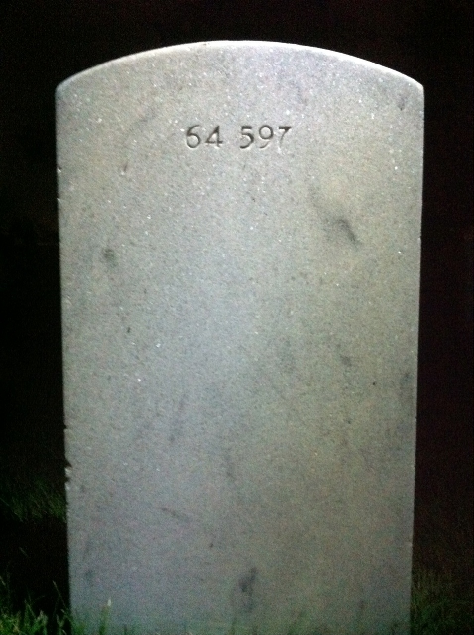 Back of headstone — Thomas Fred Noles