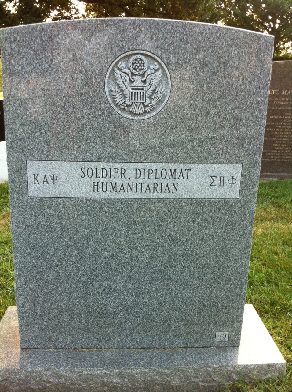 Back of headstone — Samuel Pinckney