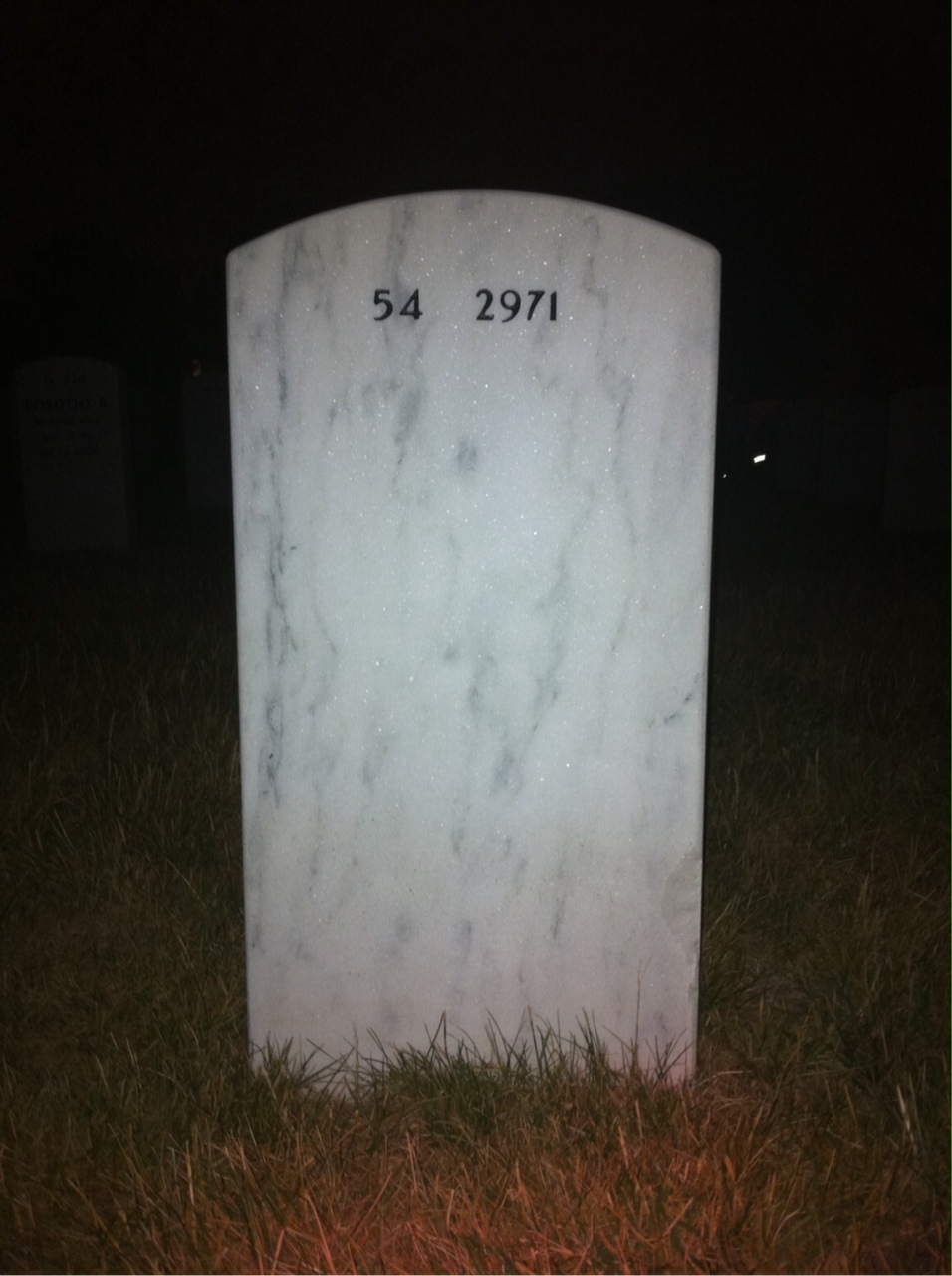 Back of headstone — Cleo Phillips