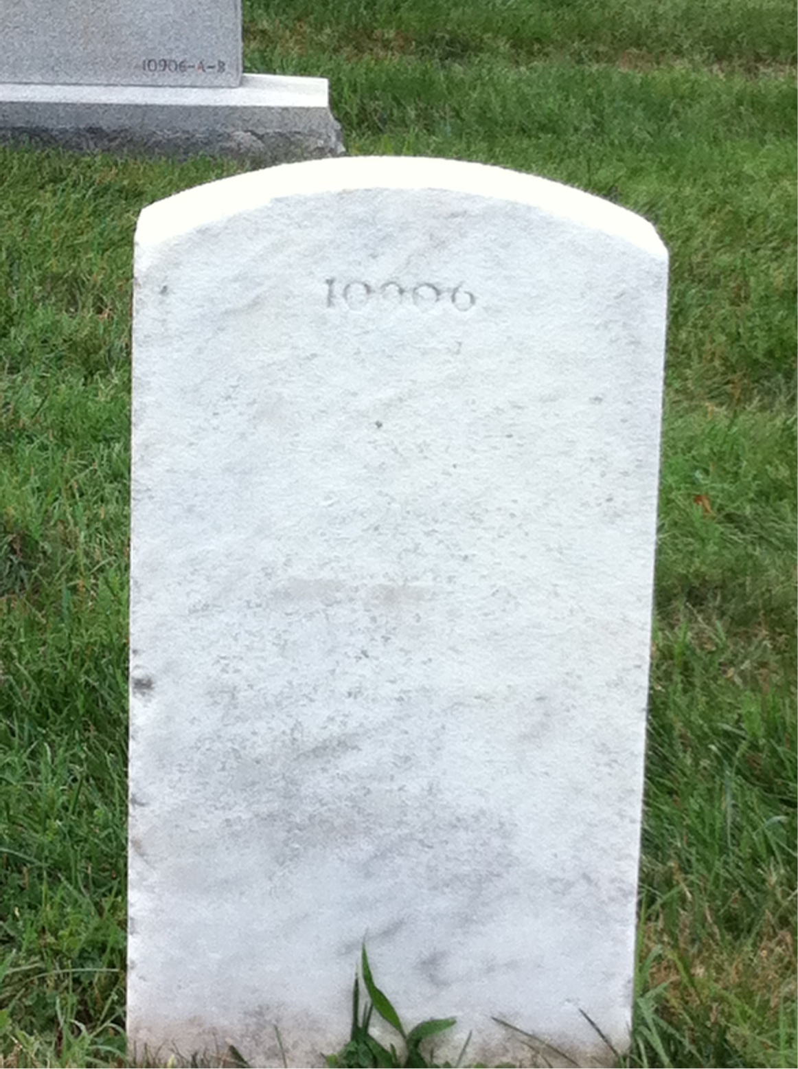 Back of headstone — Richard Monnett