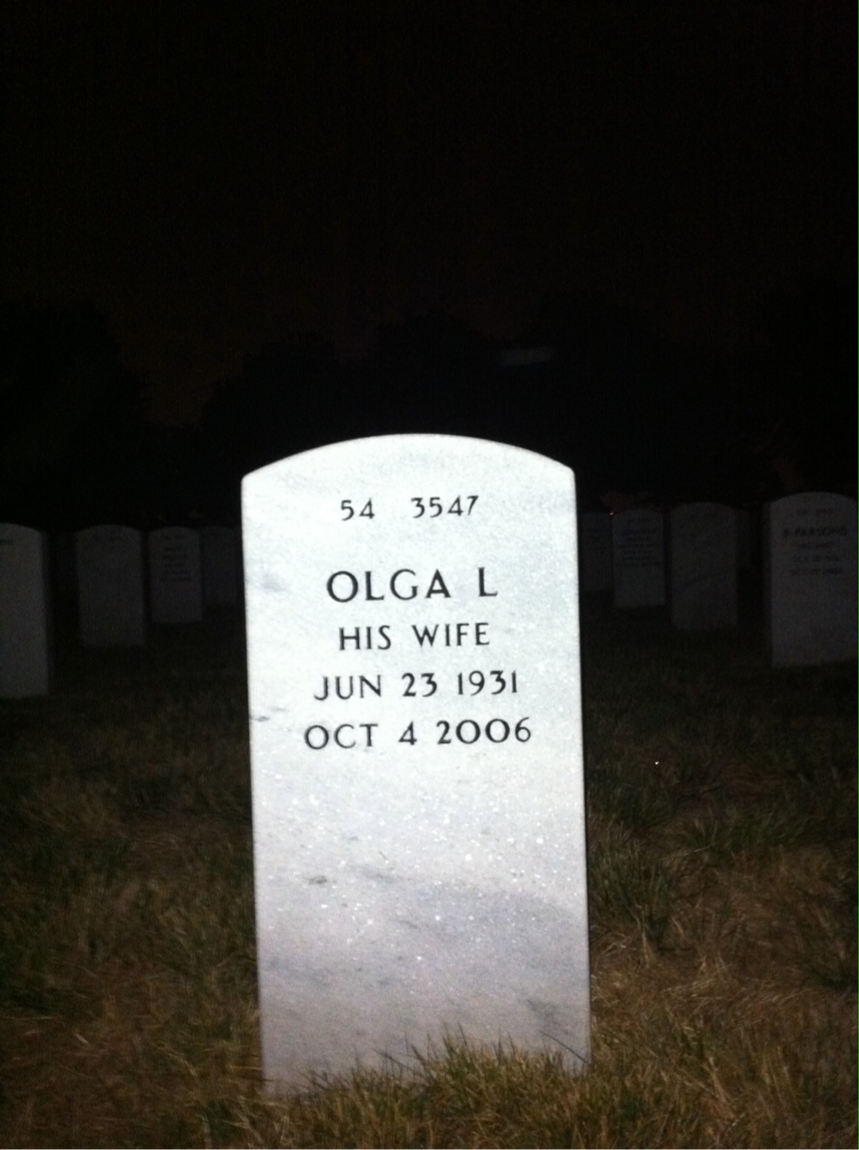 Back of headstone — Joseph Moore