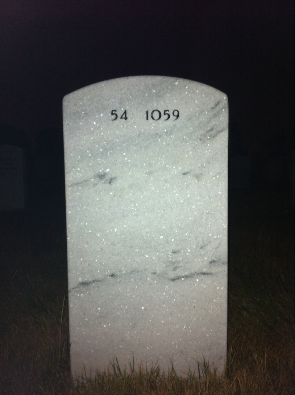 Back of headstone — Ira Payne