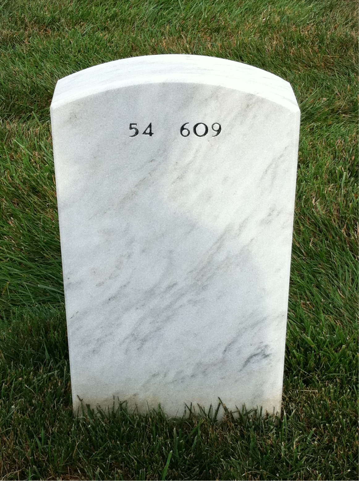 Back of headstone — Lester Burton