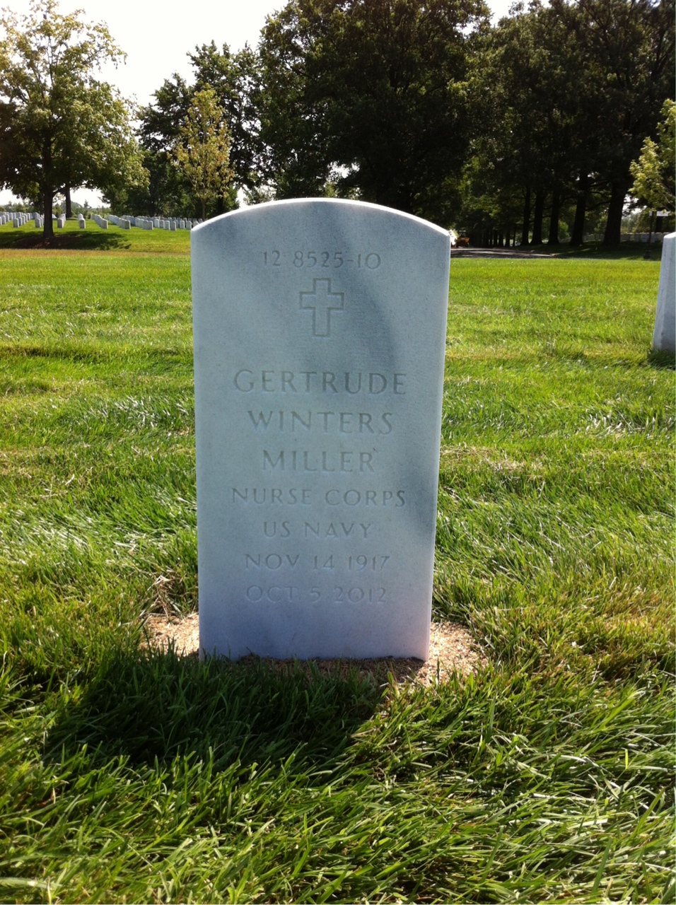 Back of headstone — William Miller