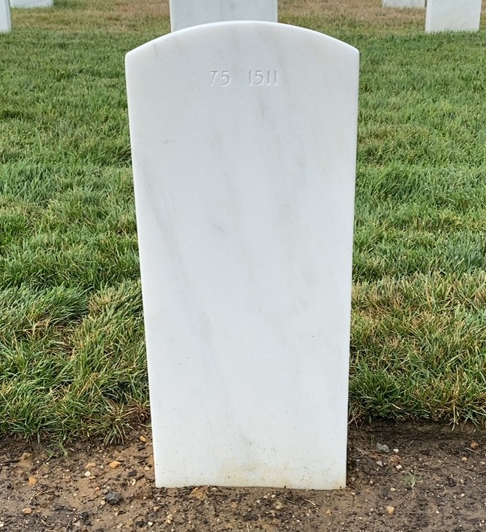 Back of headstone — Benjamin Morton
