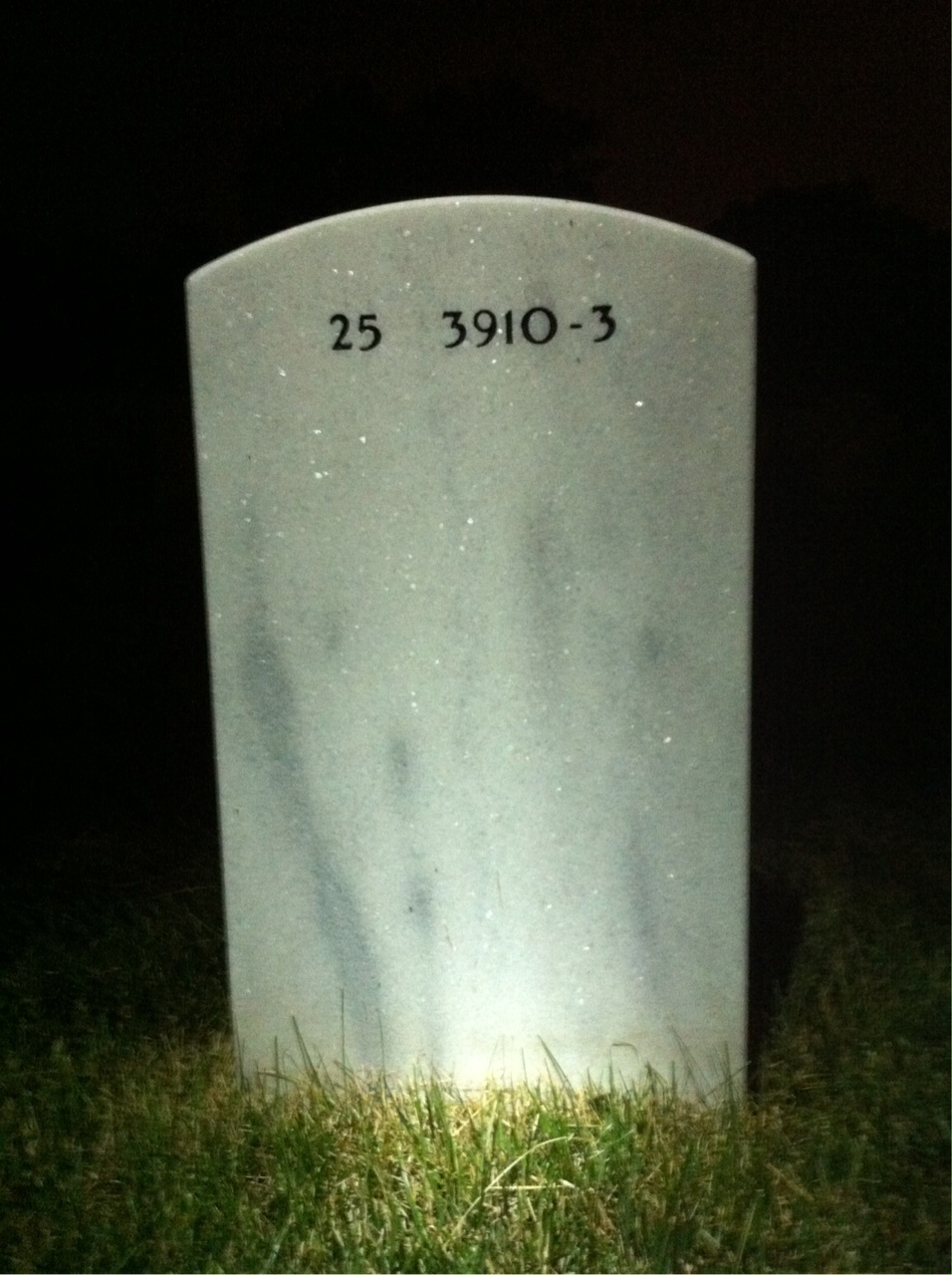 Back of headstone — Bernett Johnson