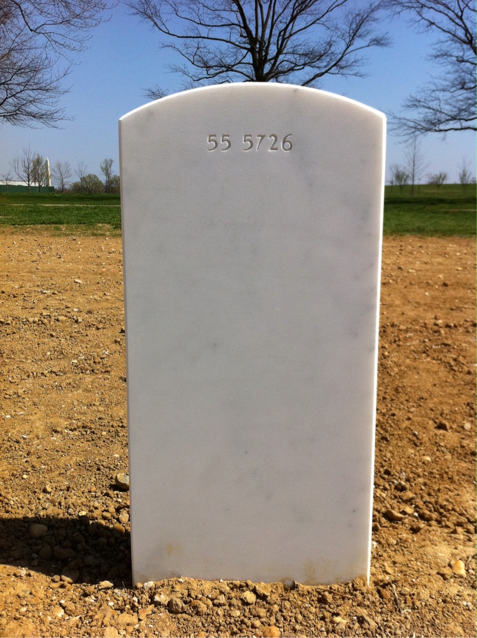 Back of headstone — Ernest Armstrong