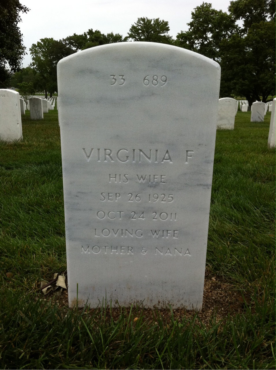 Back of headstone — Walter Douglass