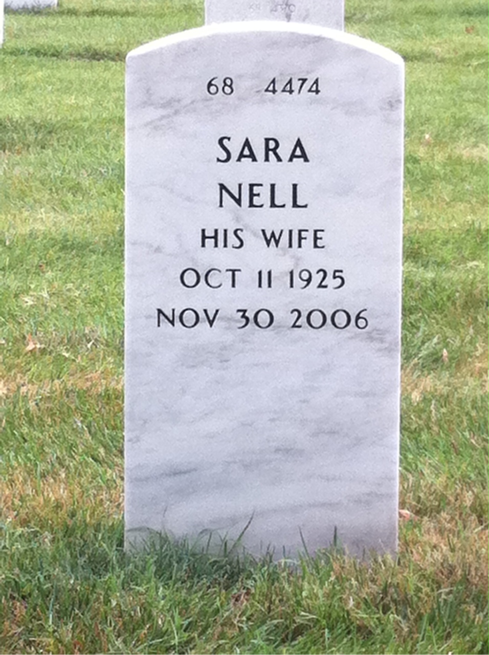 Back of headstone — Charles Craft