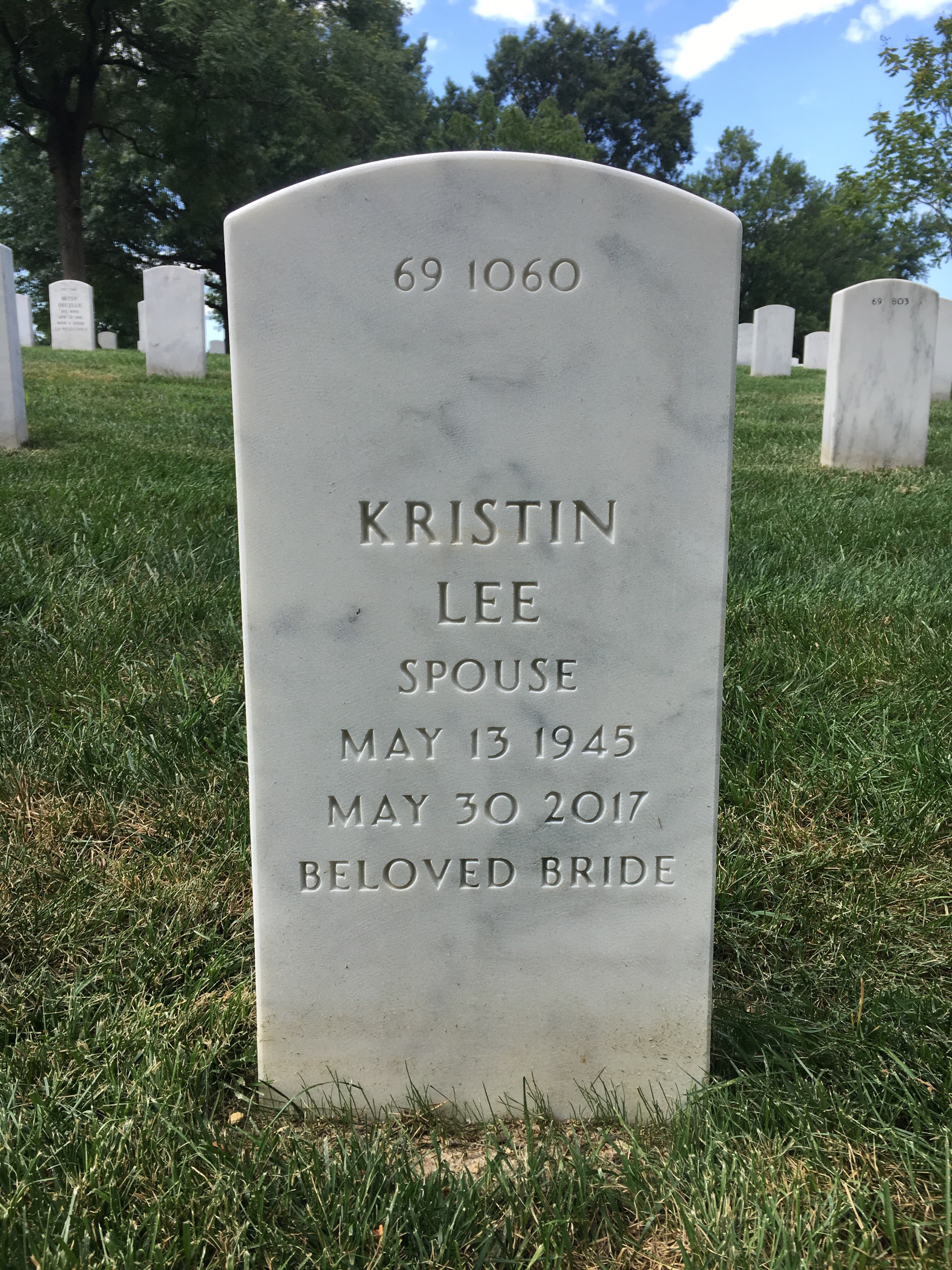 Back of headstone — Norman Slimmer