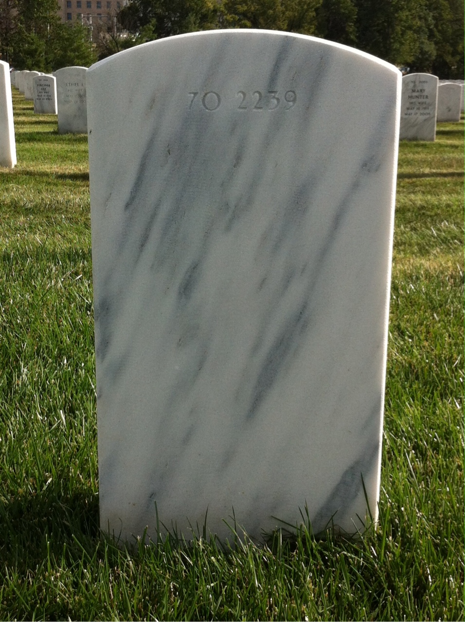 Back of headstone — Thomas Owen Rexrode