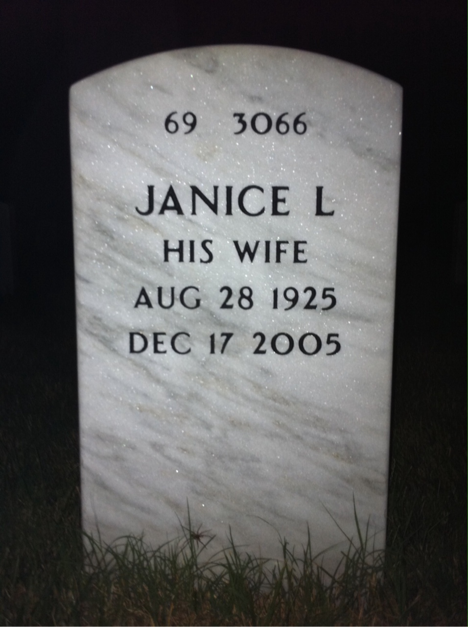Back of headstone — Alphonsus Heidler