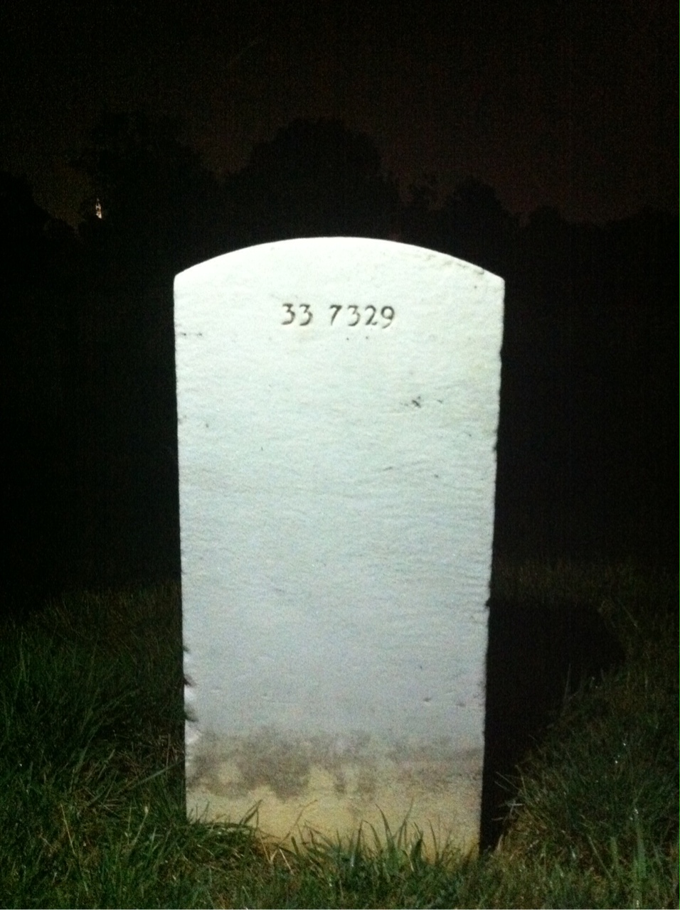 Back of headstone — Virginia Allen