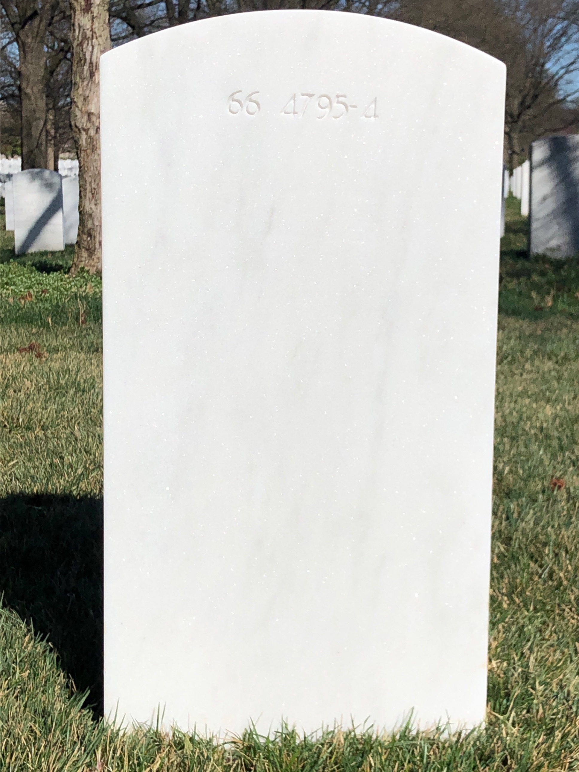 Back of headstone — William Hilrey Harland