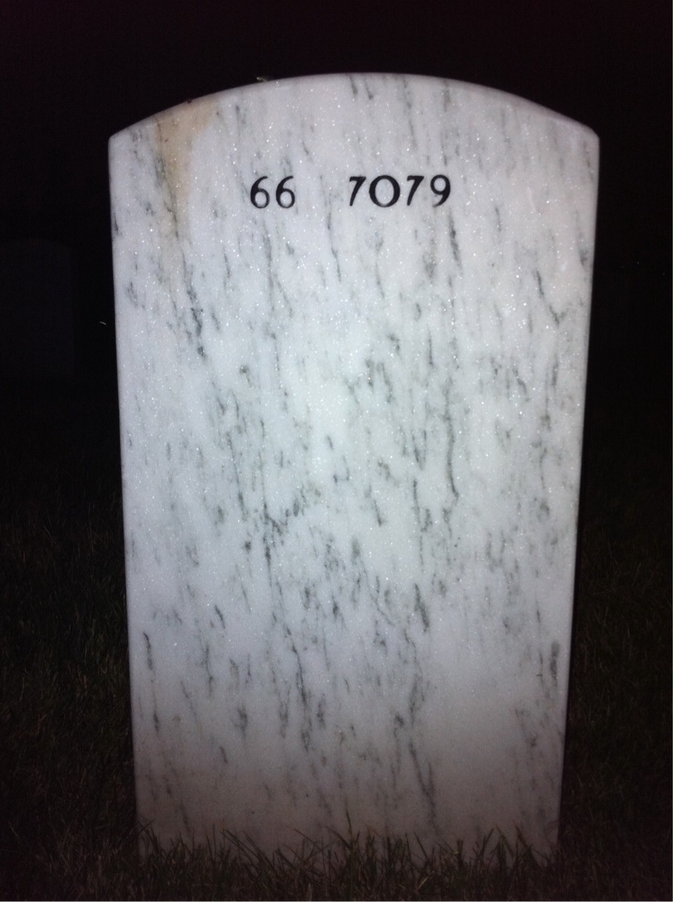 Back of headstone — Billy Crim