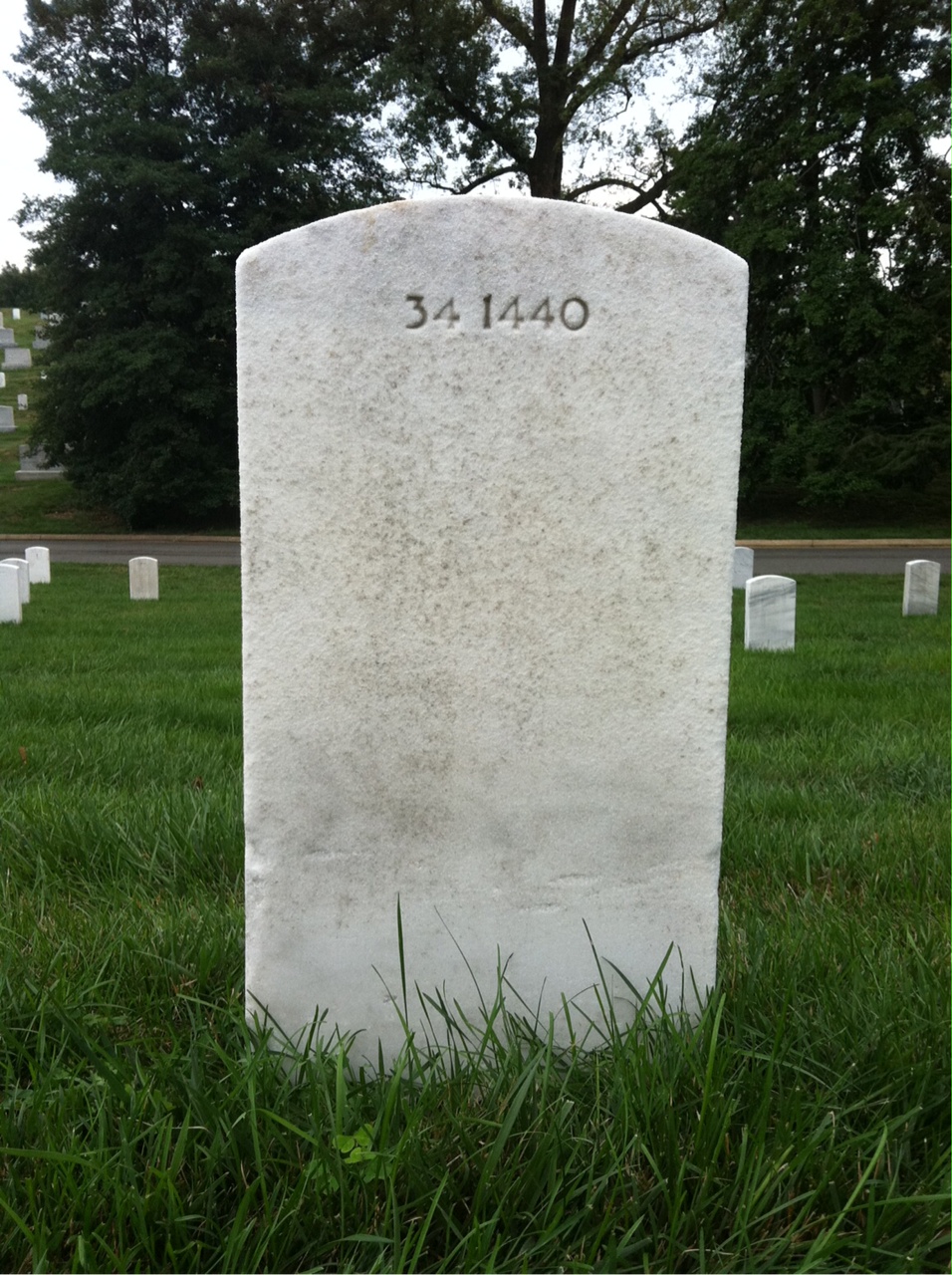 Back of headstone — Edwin Anderson