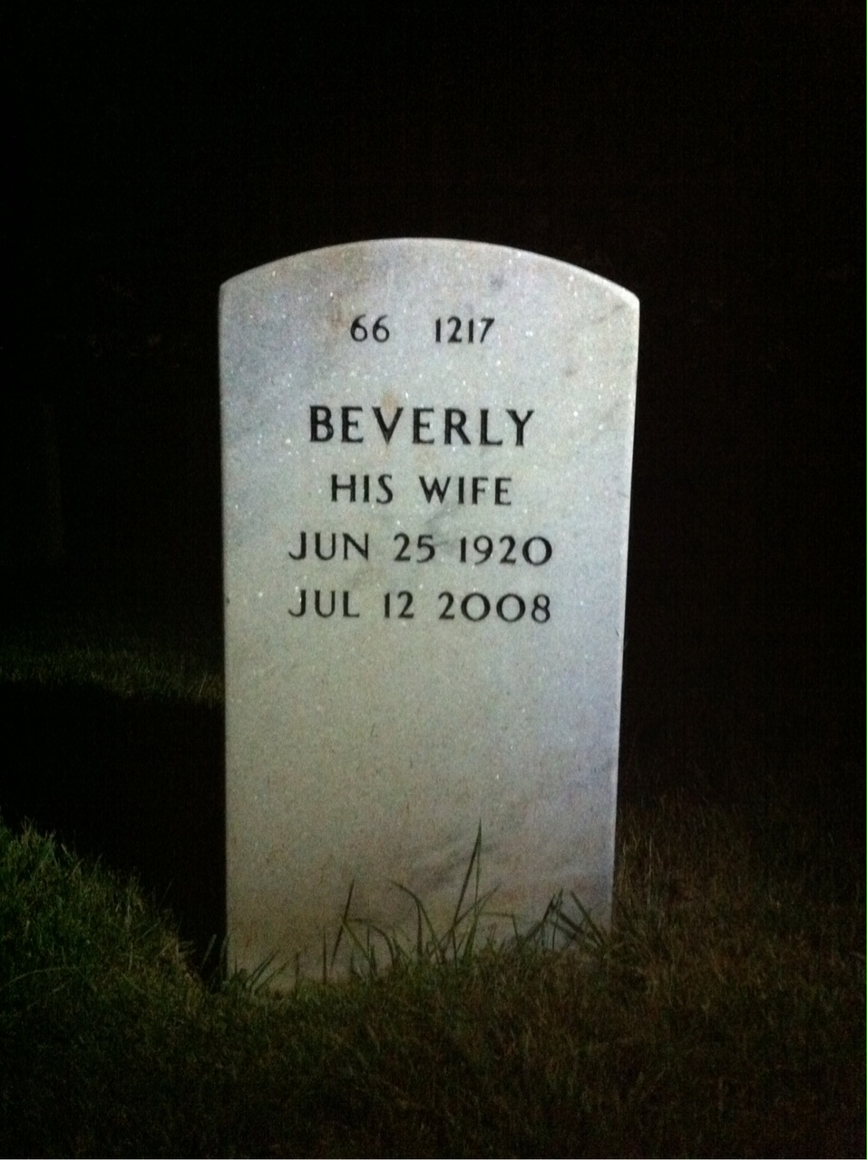 Back of headstone — James Mcroberts