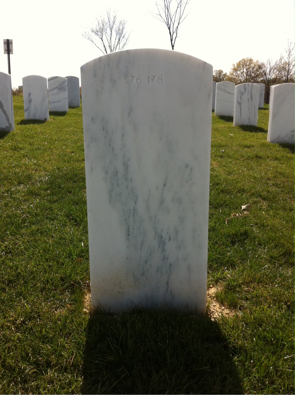 Back of headstone — Walter Steven Sechrest