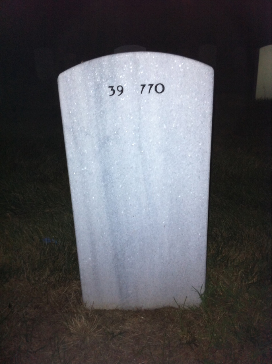 Back of headstone — Edward White