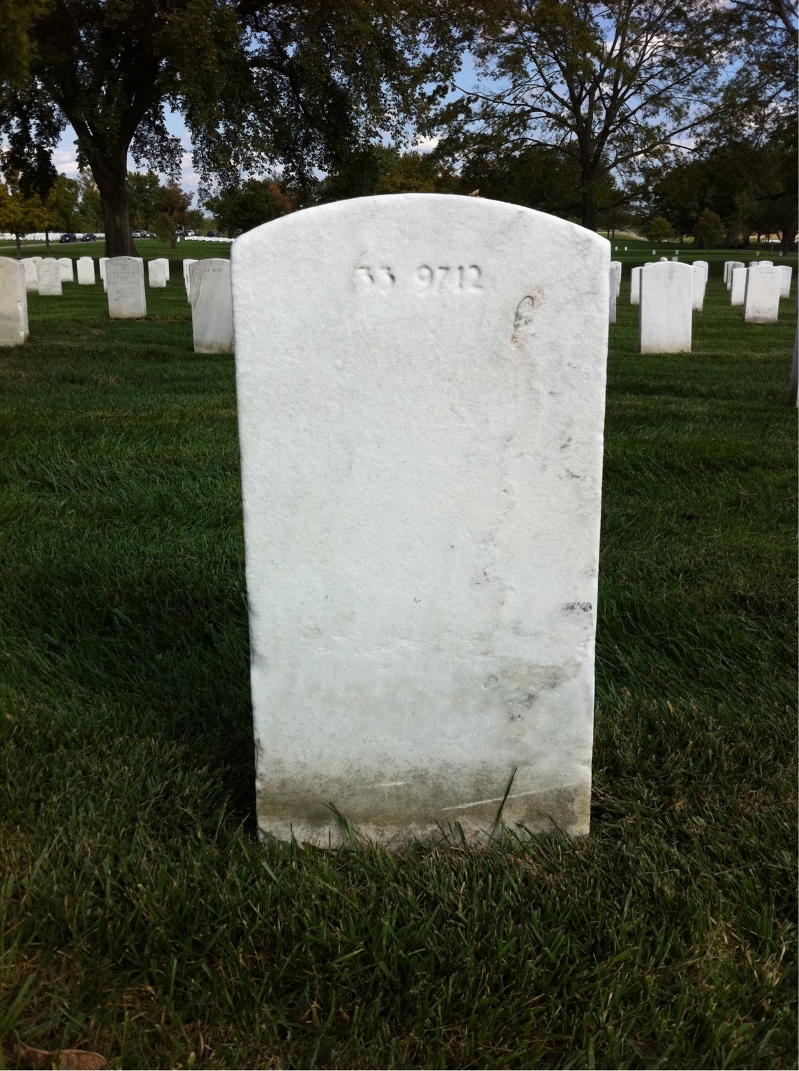 Back of headstone — Leo Moore