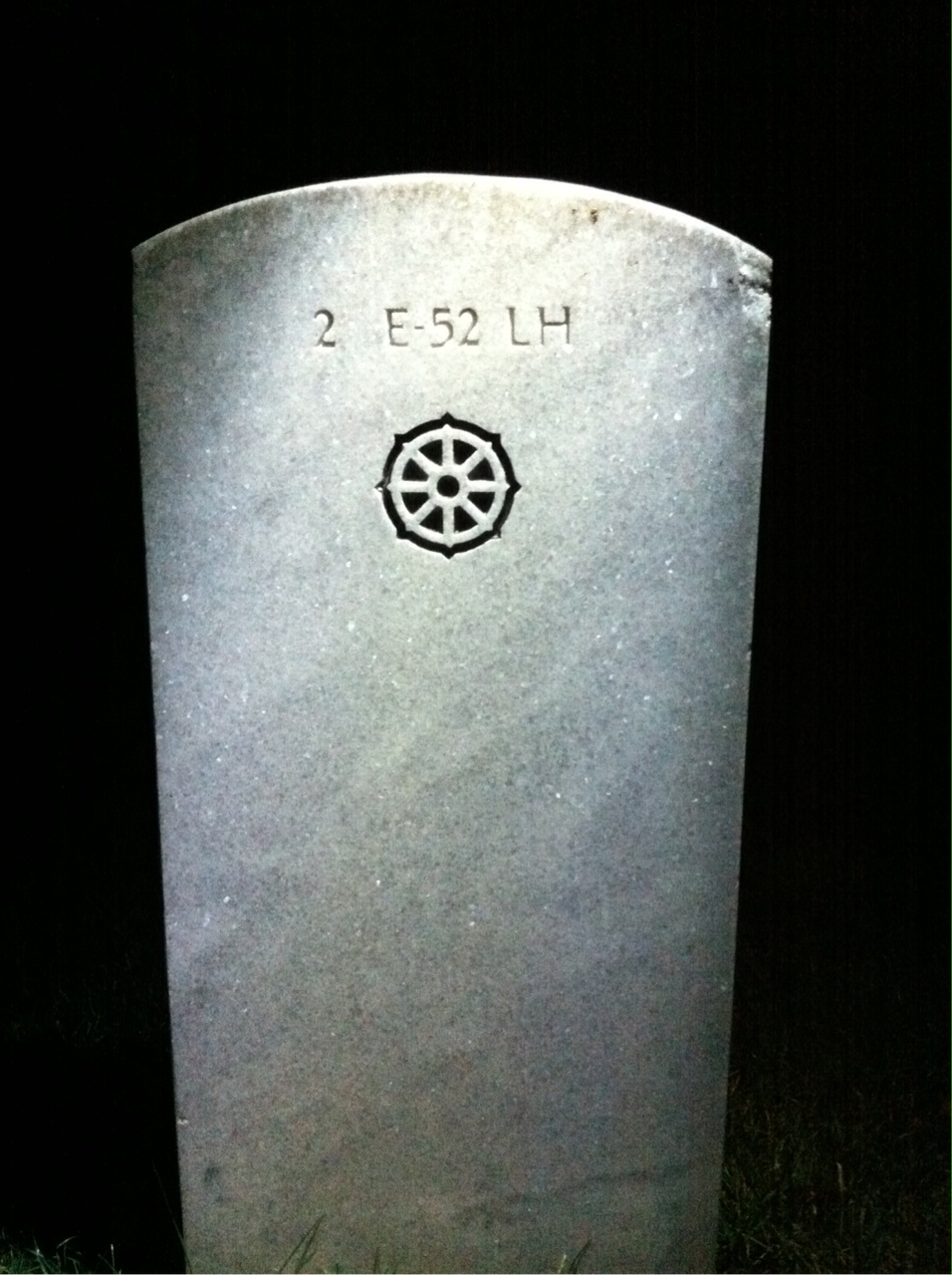 Back of headstone — Harry Atkinson