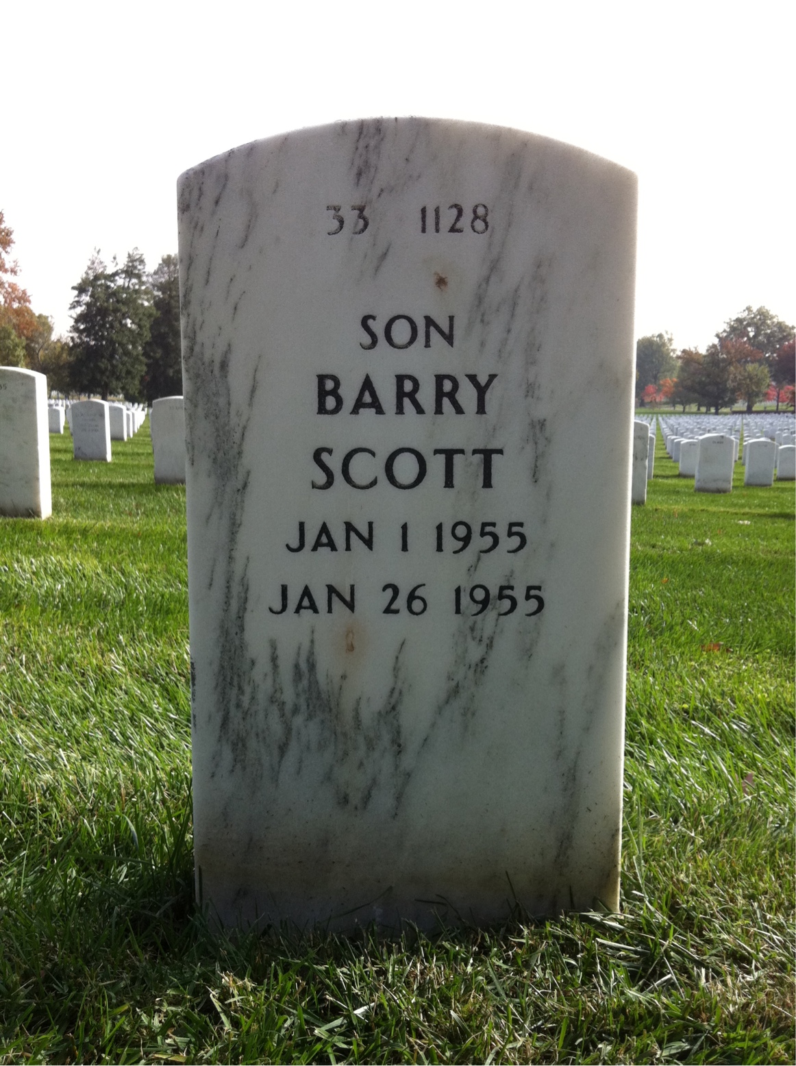 Back of headstone — Robert Robey