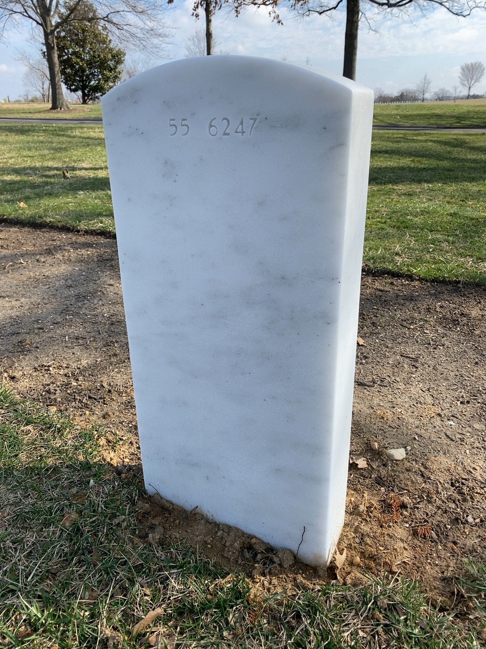 Back of headstone — Claude Armstead