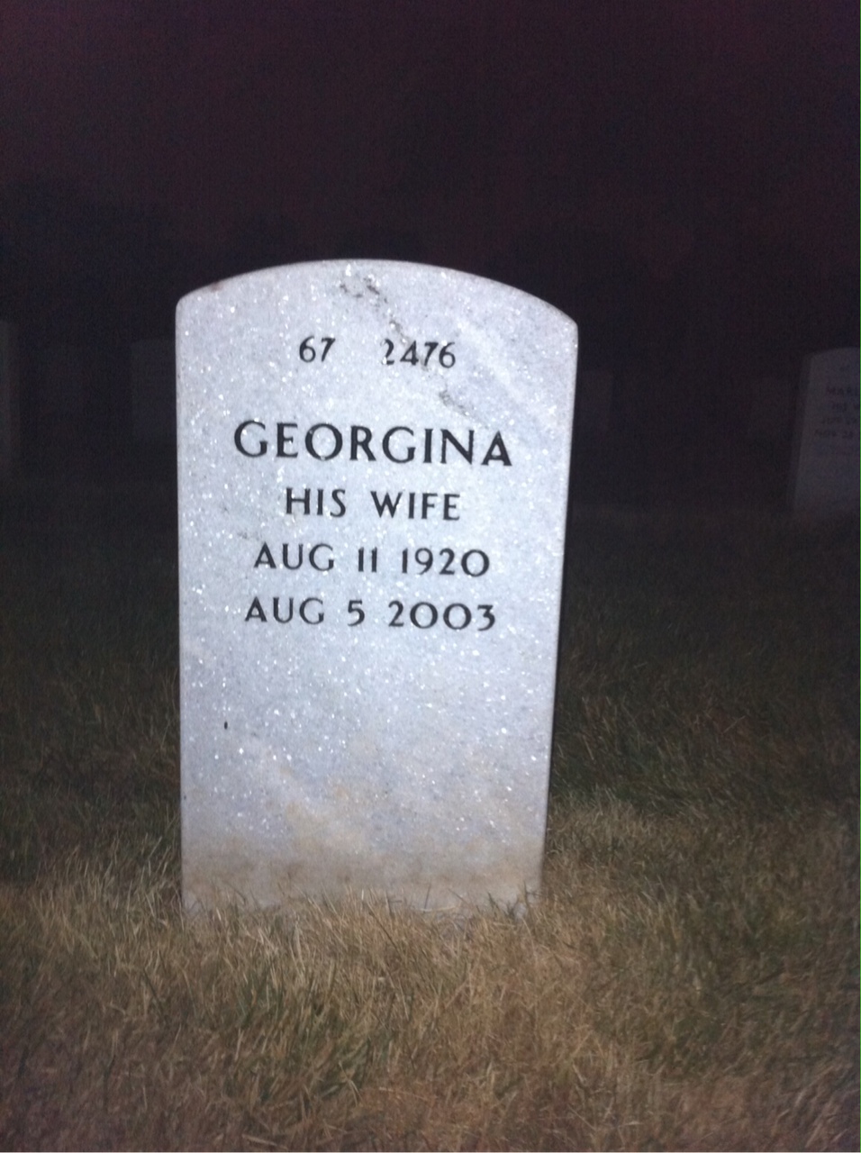 Back of headstone — Leonard Obler