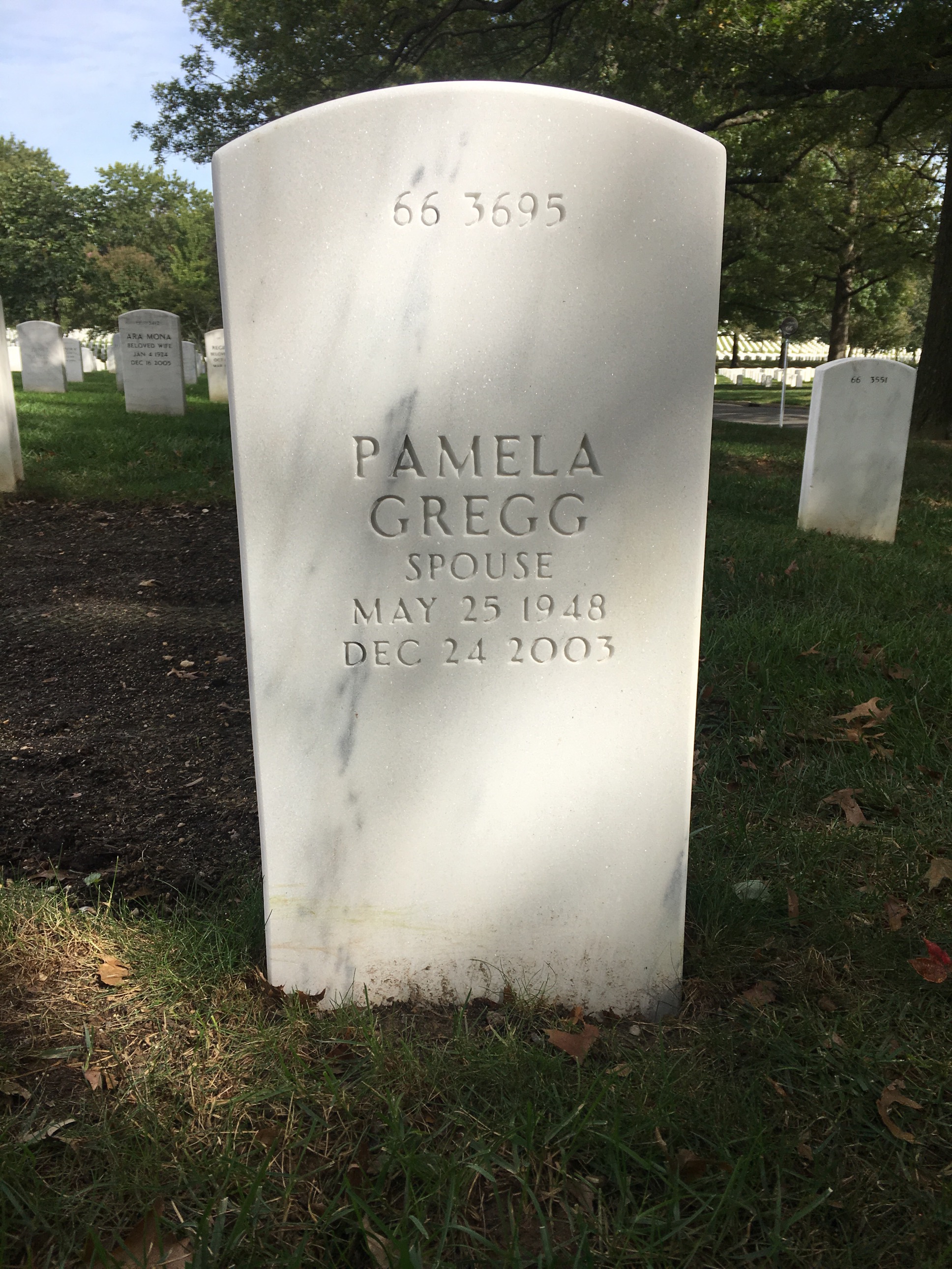 Back of headstone — Harold Smith