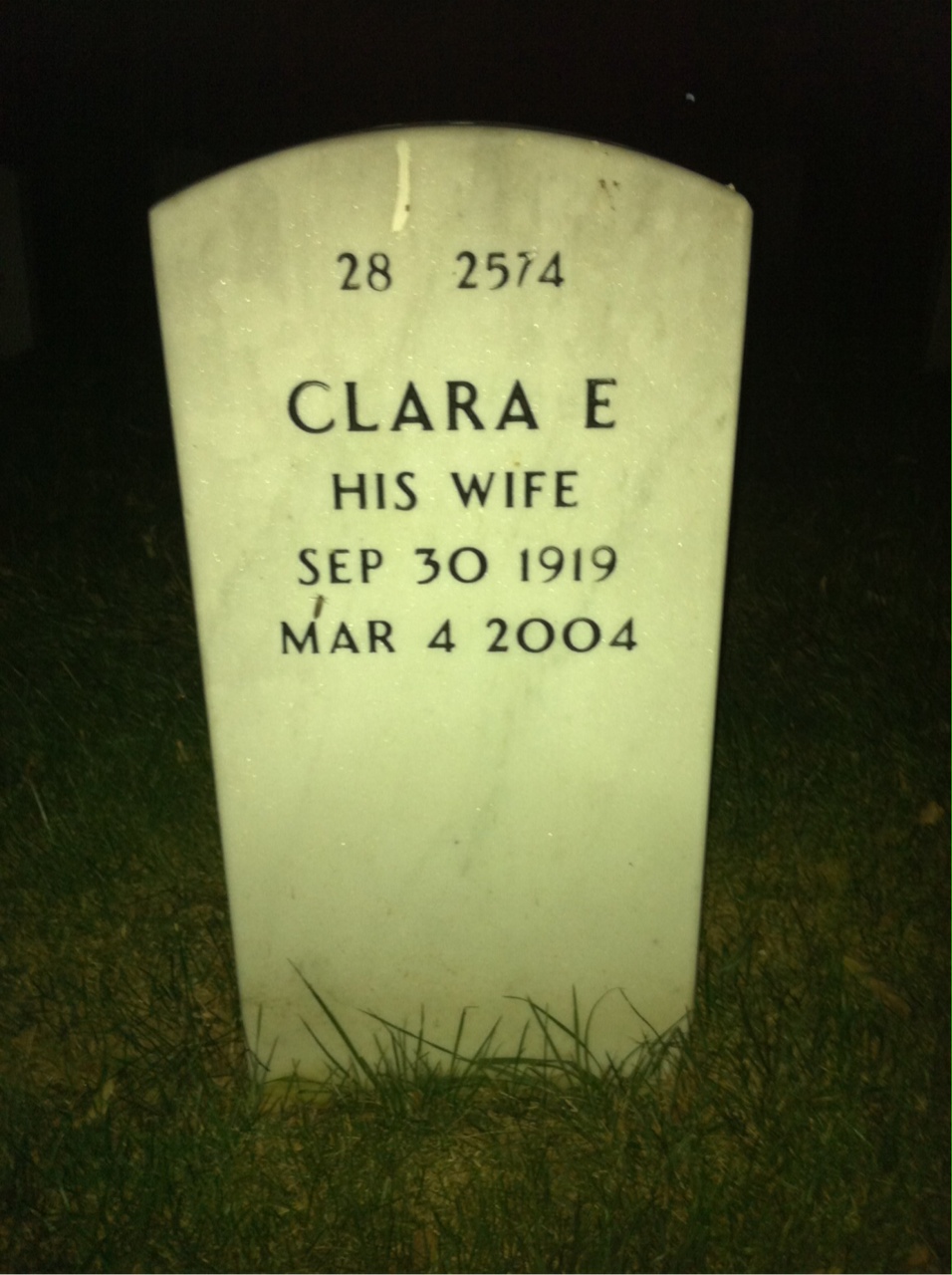 Back of headstone — Robert Luckett