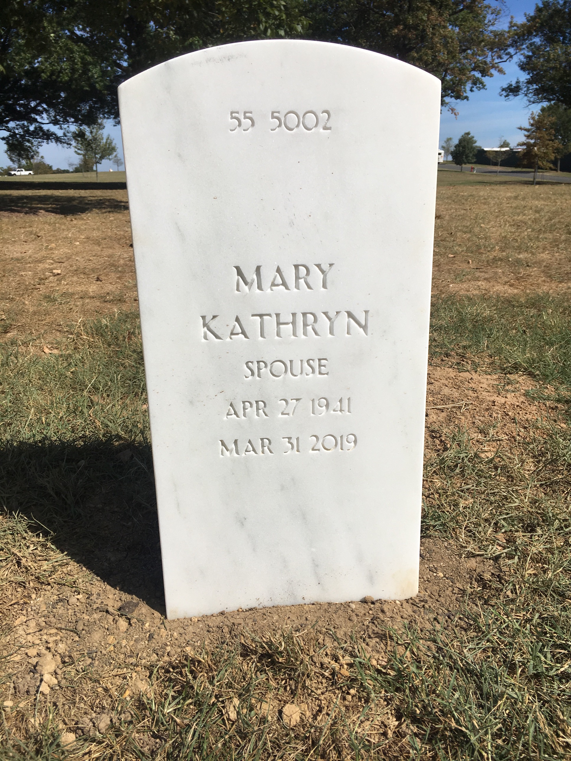 Back of headstone — Terence H Berle
