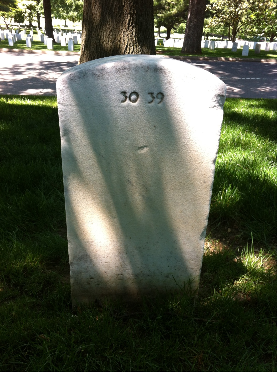Back of headstone — William P Dillon