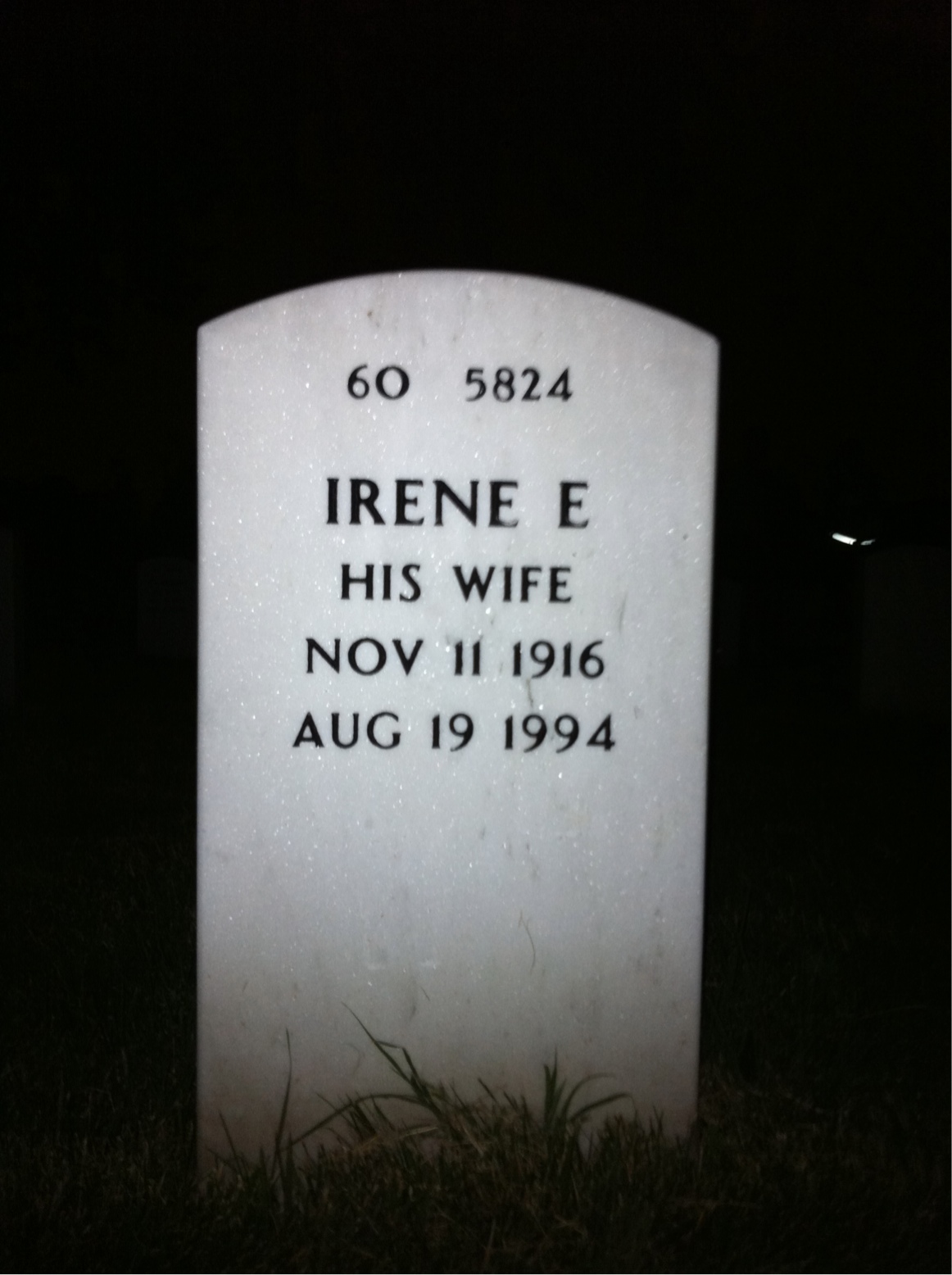 Back of headstone — David Crichton
