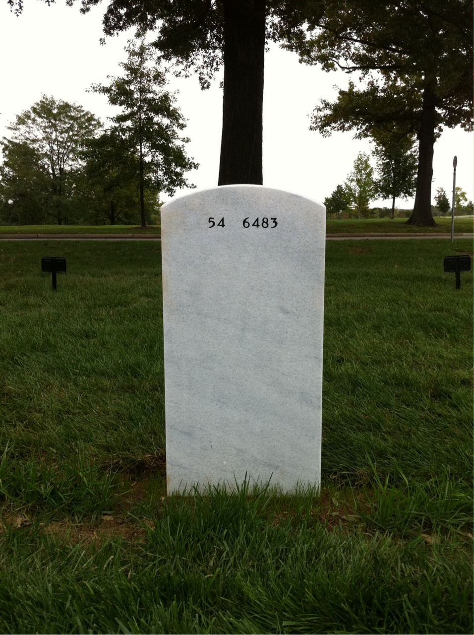 Back of headstone — David Almeroth