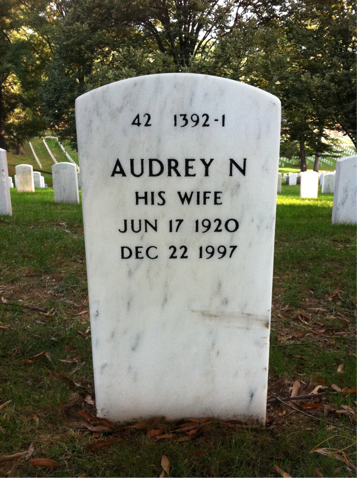 Back of headstone — Arthur Mullen