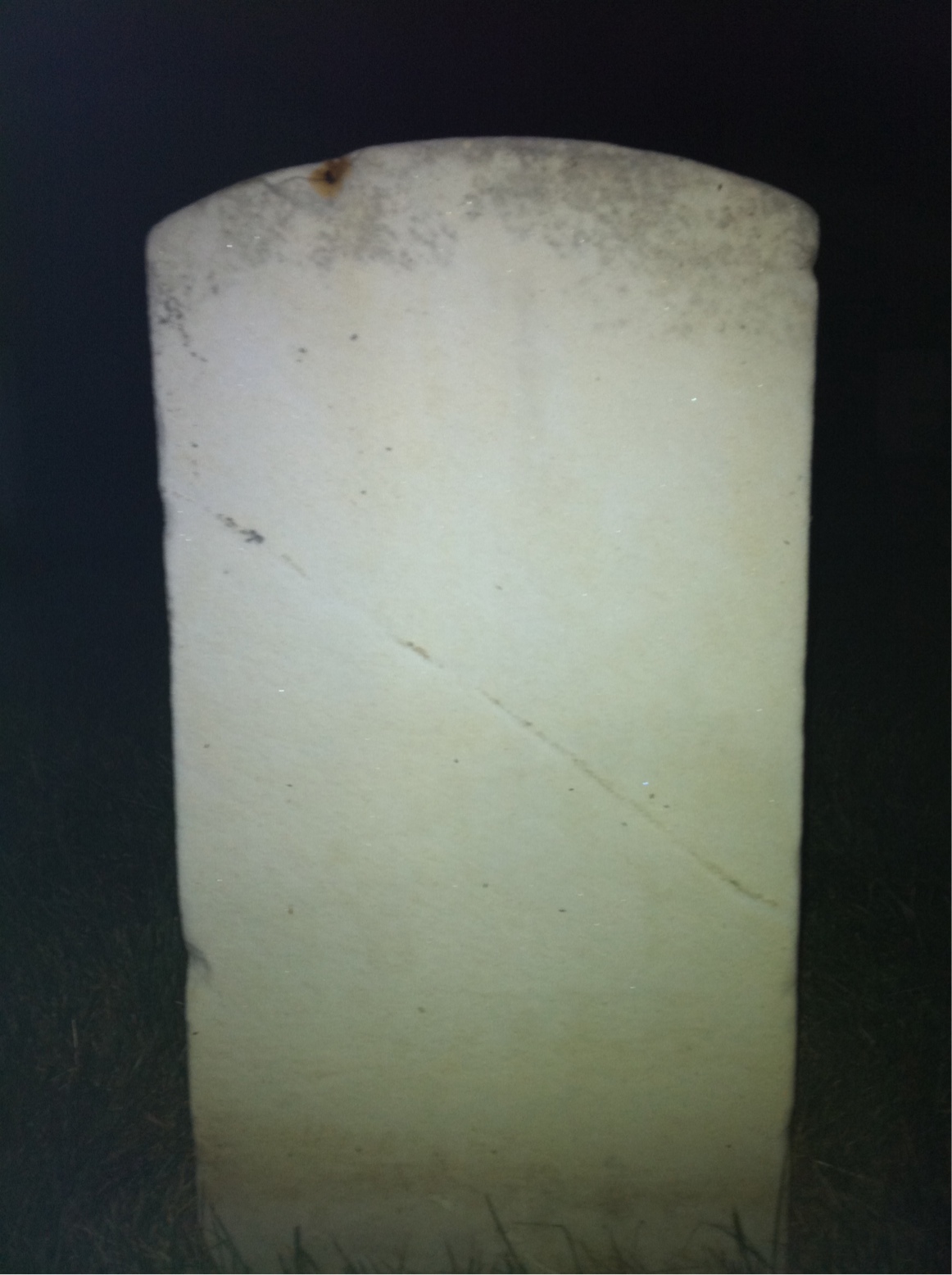 Back of headstone — George Moltzen