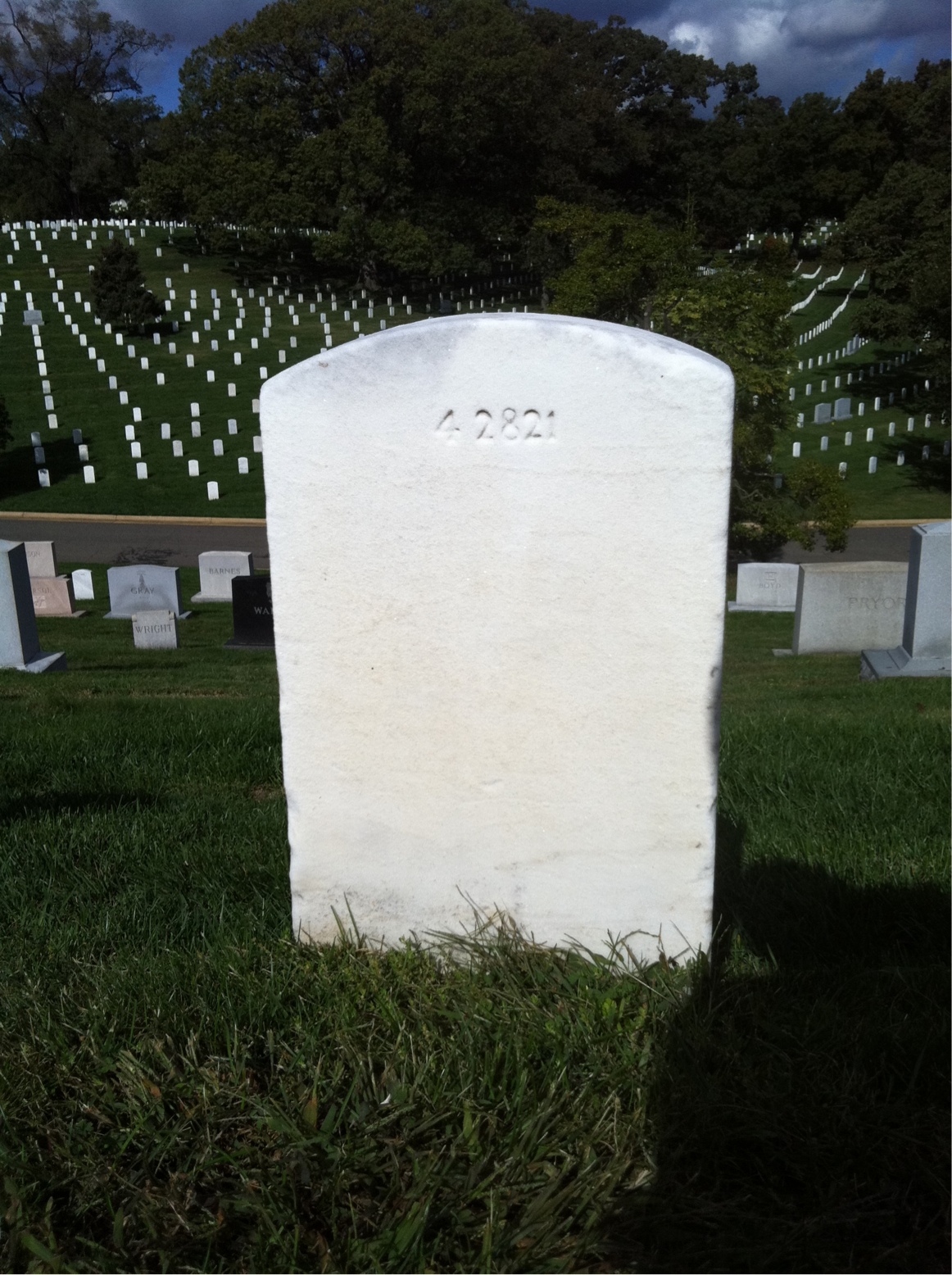 Back of headstone — Dorvan Anderson