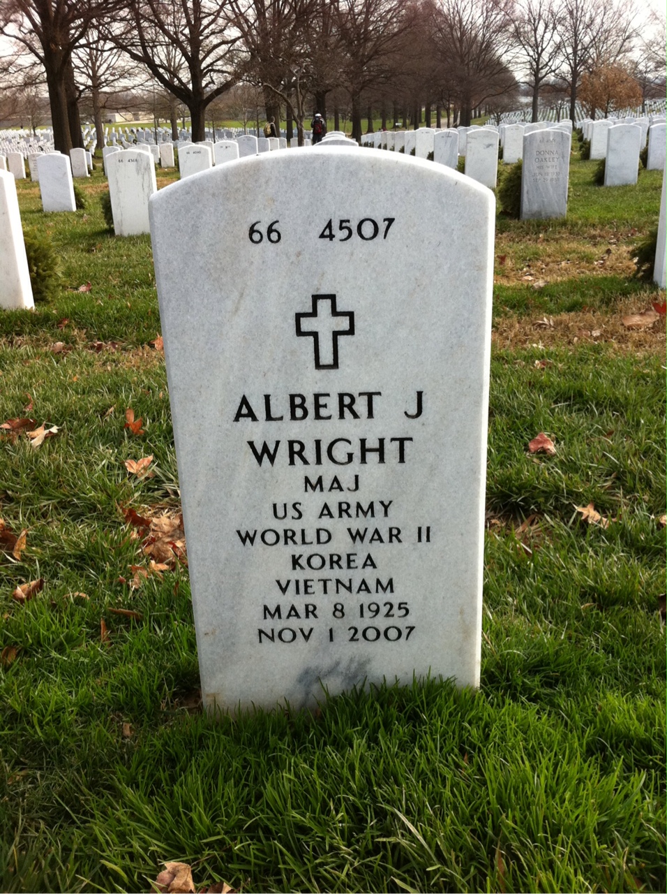 Back of headstone — Kathryn Wright