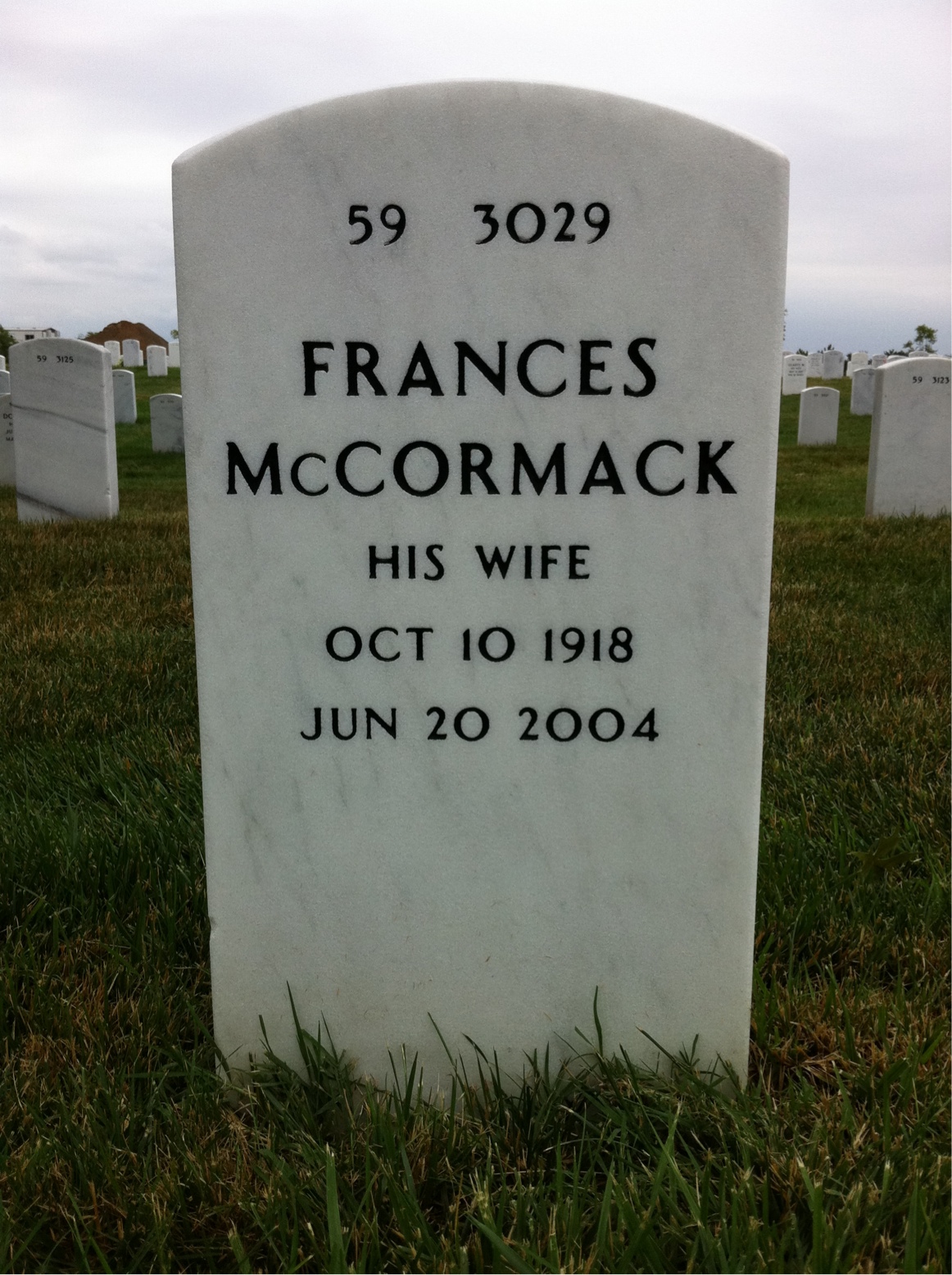 Back of headstone — David Hill