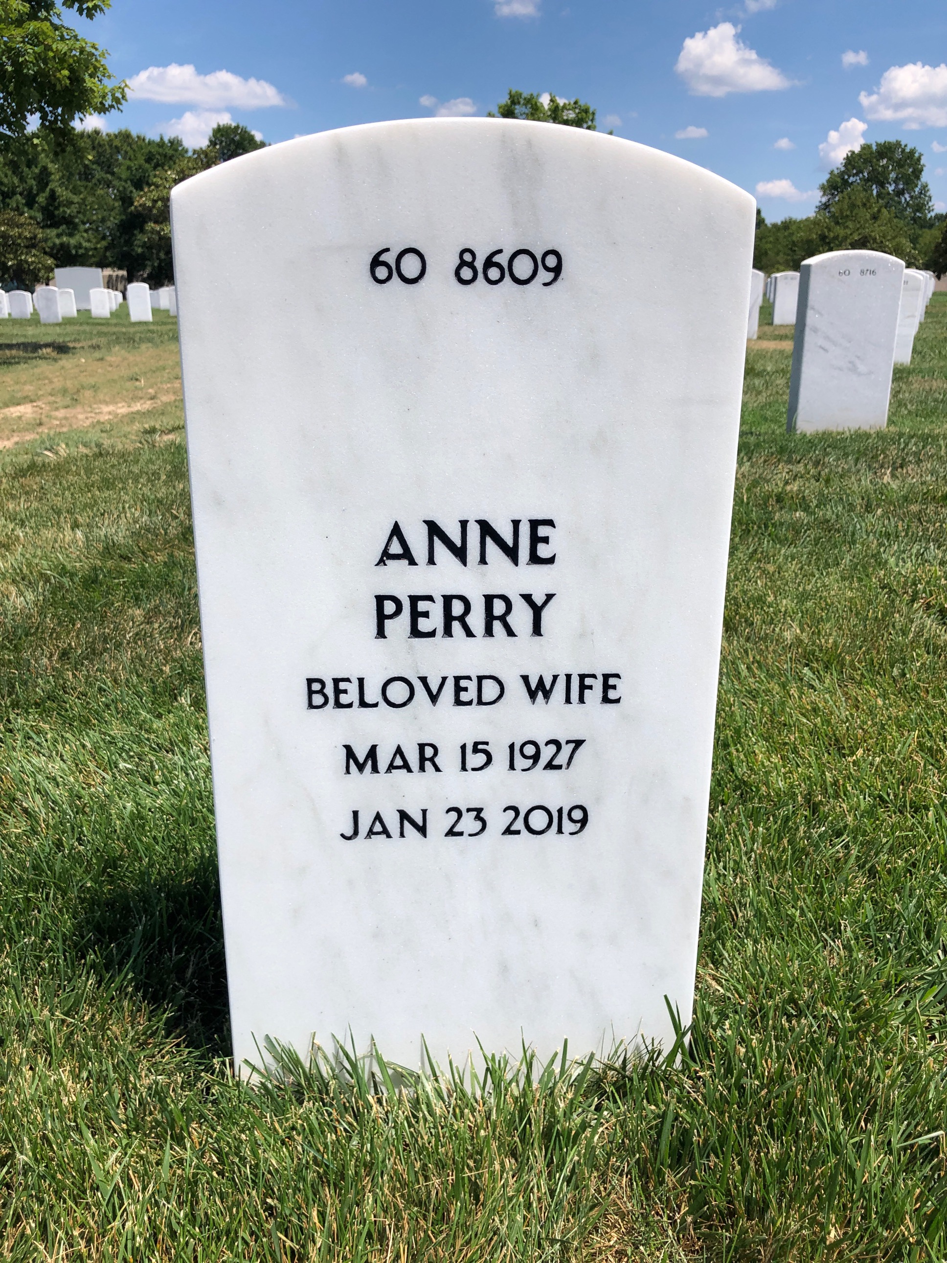 Back of headstone — Robert Mandeville