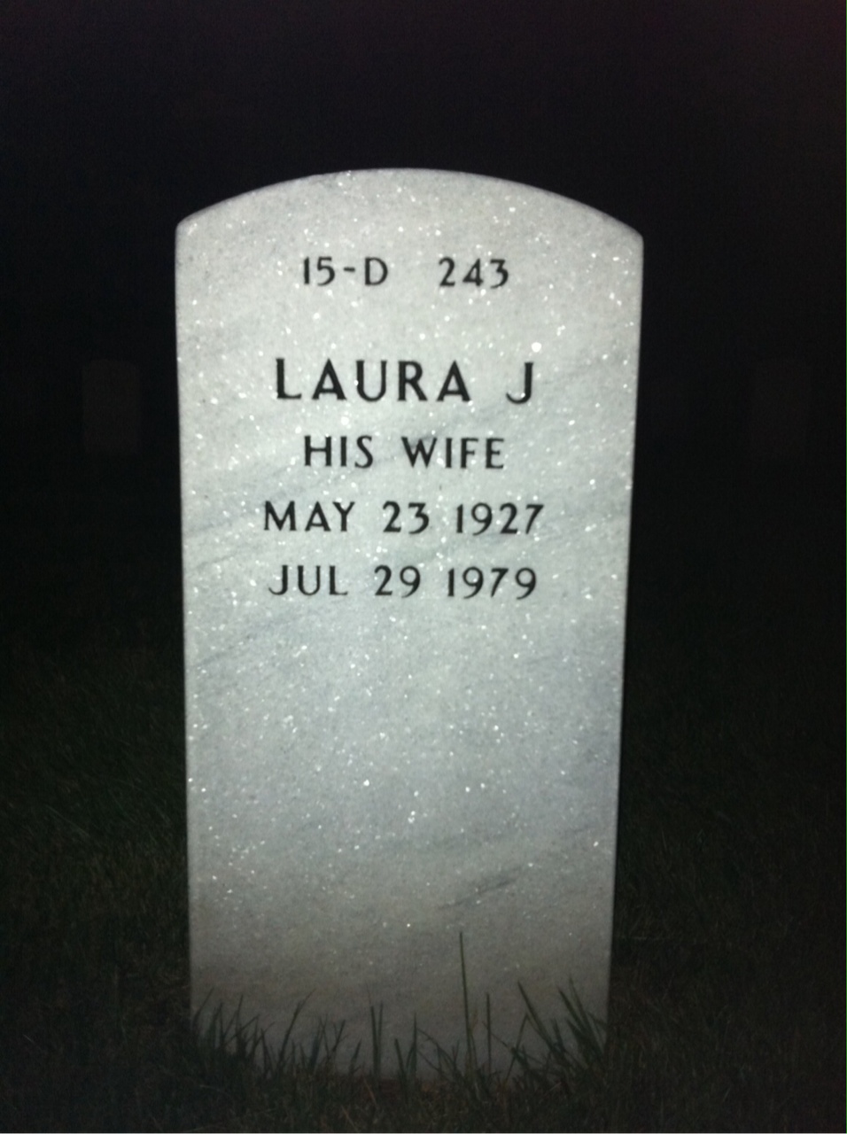 Back of headstone — David Jones