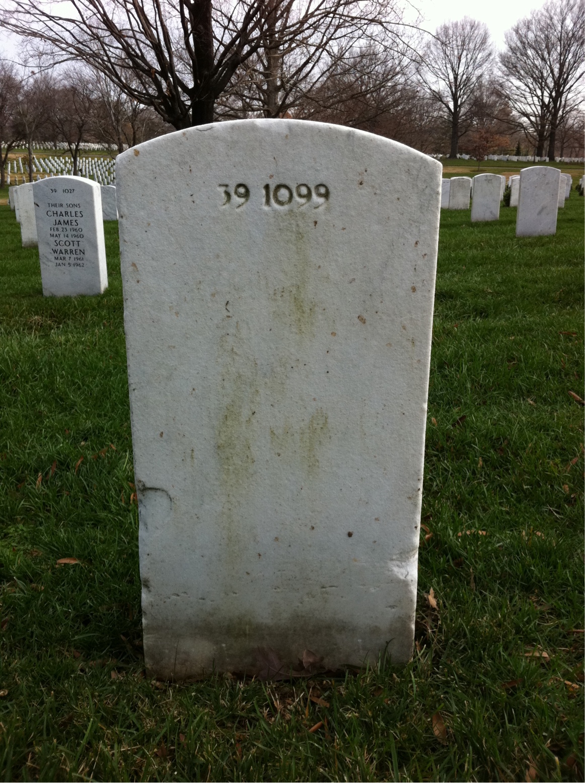 Back of headstone — Robert H Swain