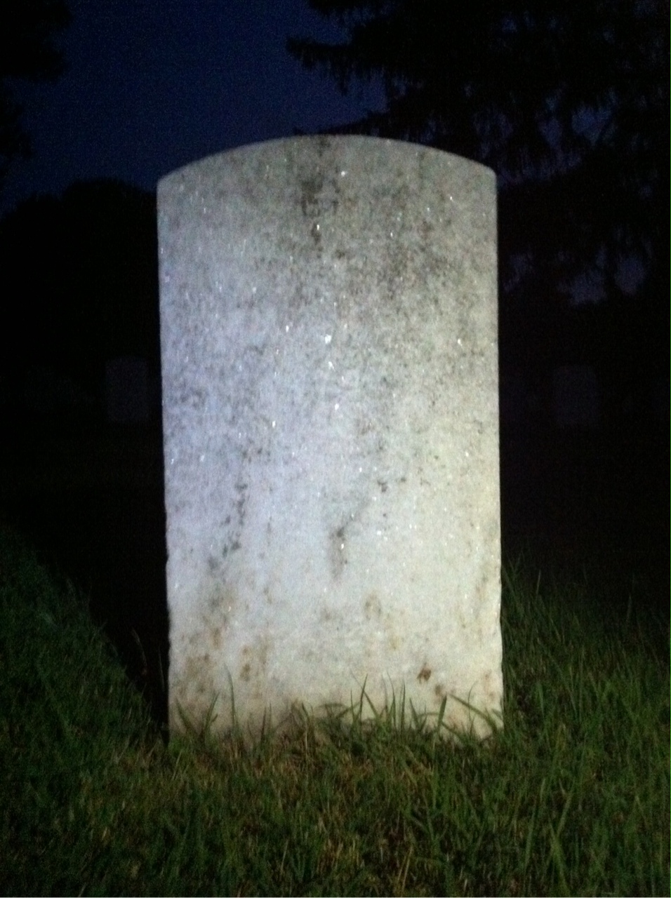 Back of headstone — Christobal Alston