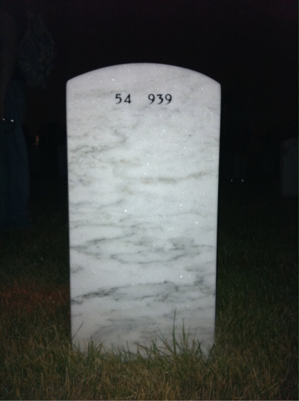 Back of headstone — Johnnie Price