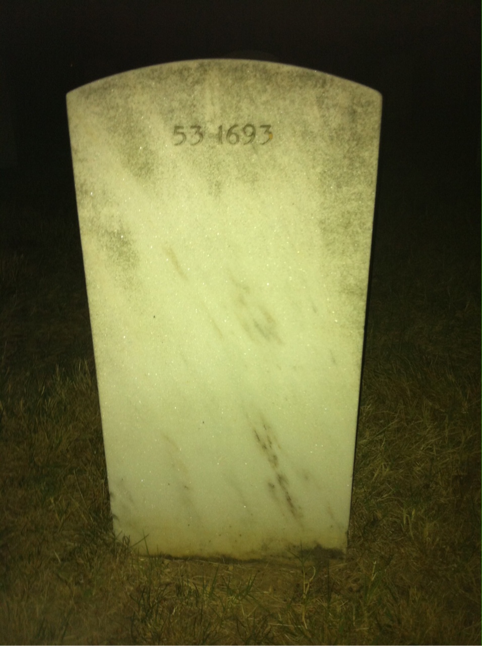 Back of headstone — James Mueller
