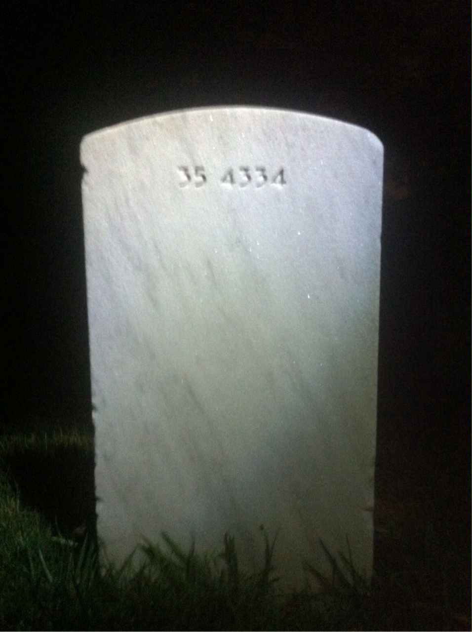 Back of headstone — Anthony Allred
