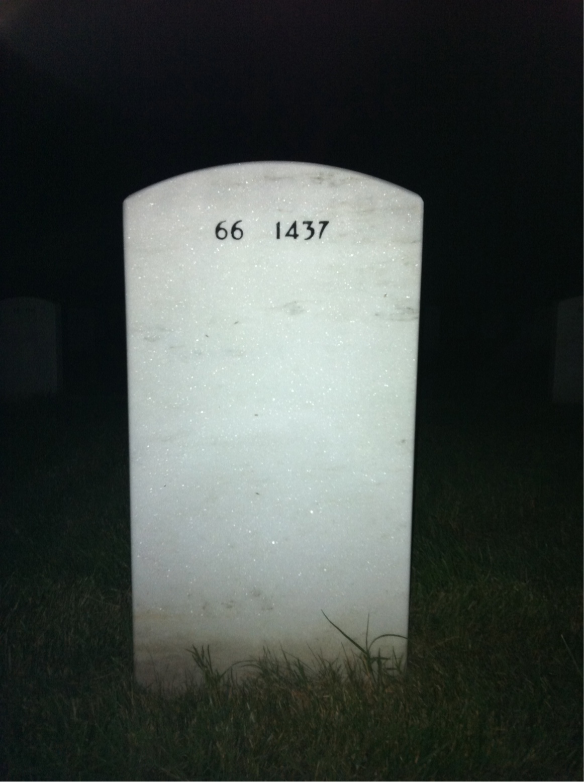 Back of headstone — Billy Ingram